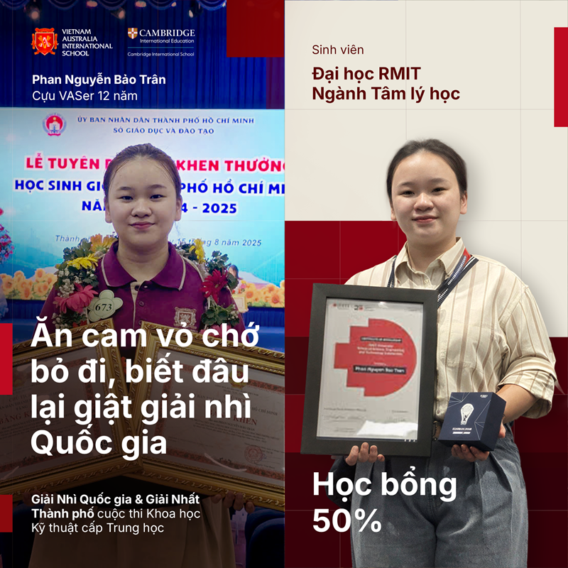 Phan Nguyễn Bảo Trân- đạt thành tích đáng tự hào trên hành trình học tập và phát triển bản thân.